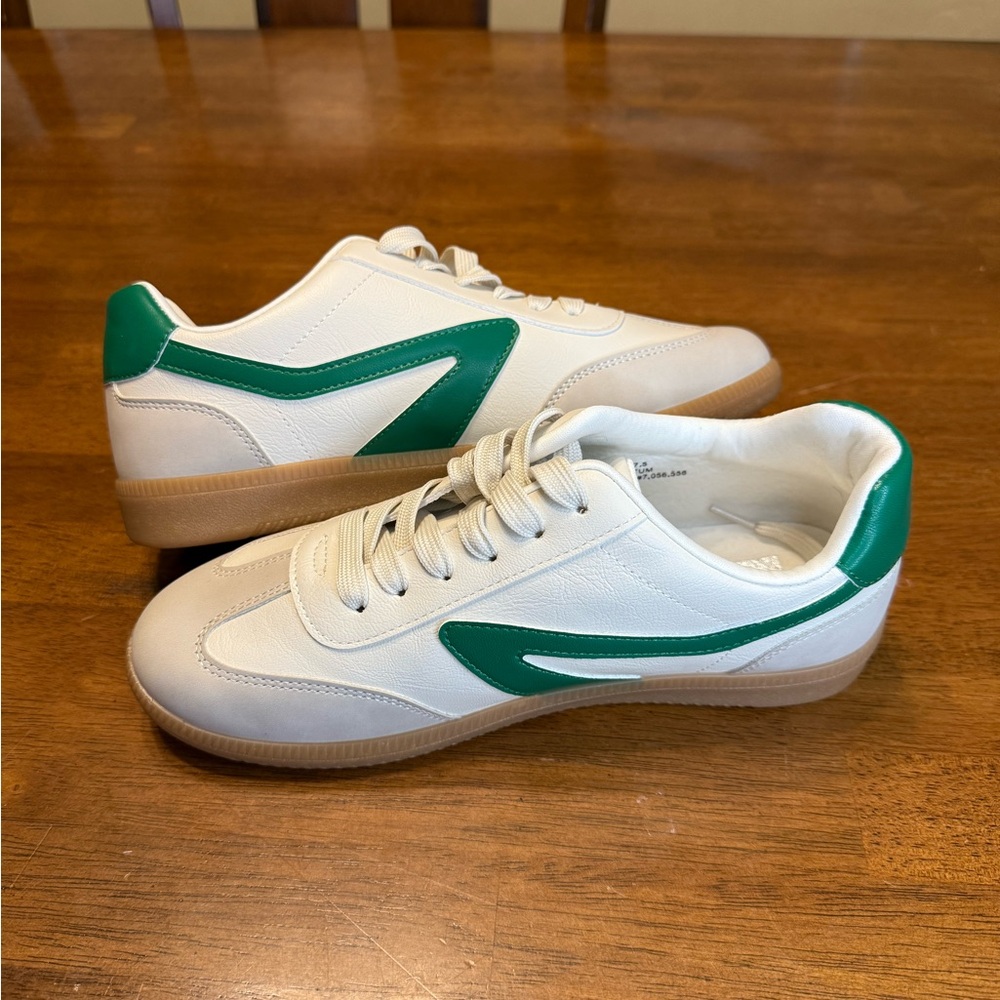 DV by Dolce Vita White and Green Sneakers